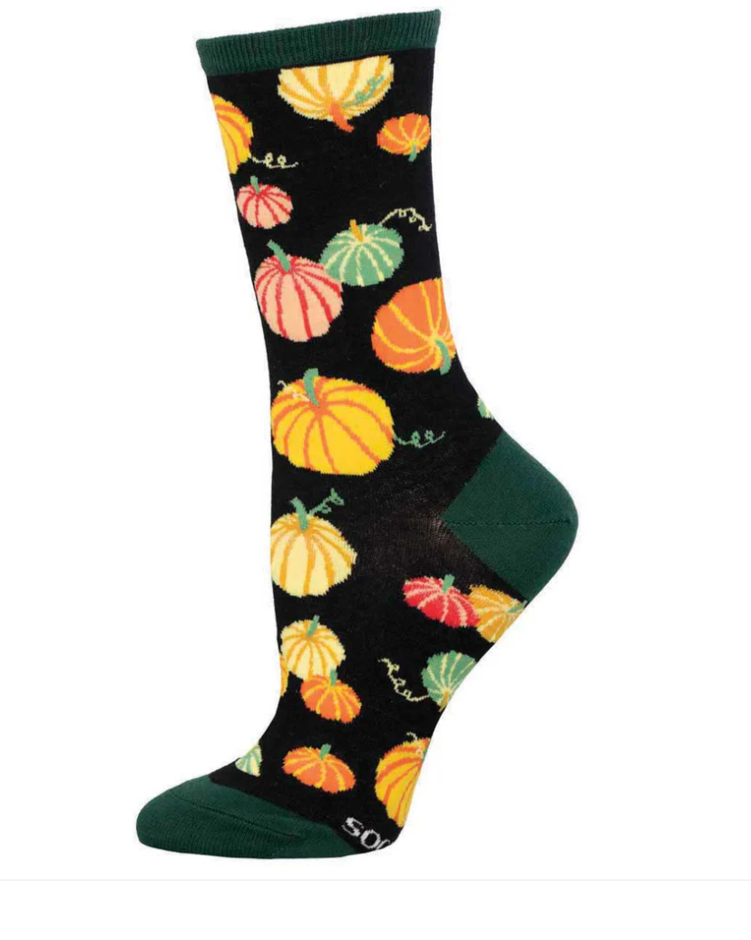 Socksmith halloween/fall graphic crew, women's sizing