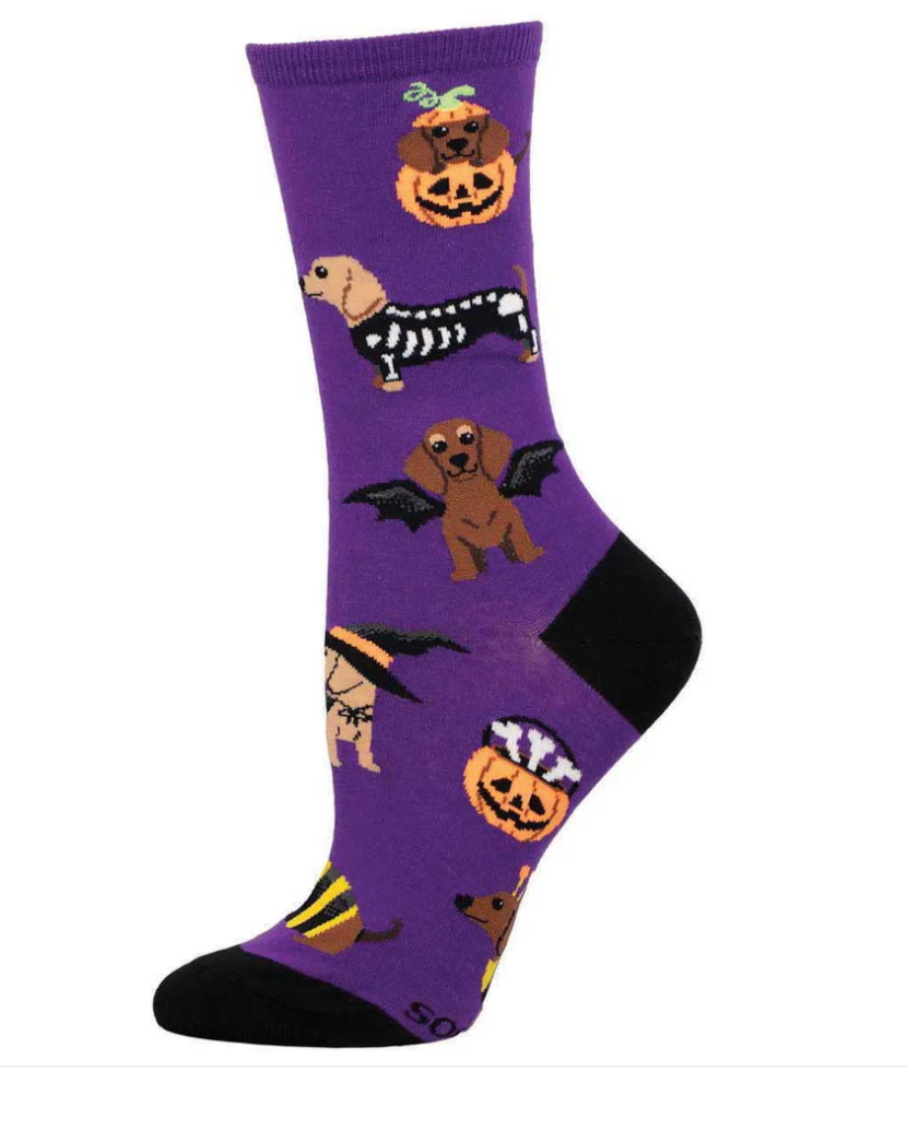 Socksmith halloween/fall graphic crew, women's sizing