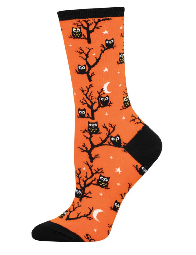 Socksmith halloween/fall graphic crew, women's sizing