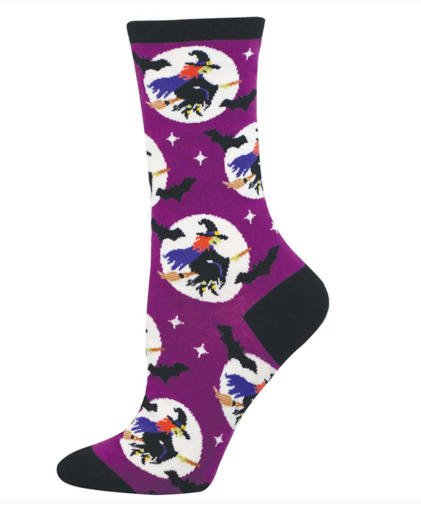 Socksmith halloween/fall graphic crew, women's sizing