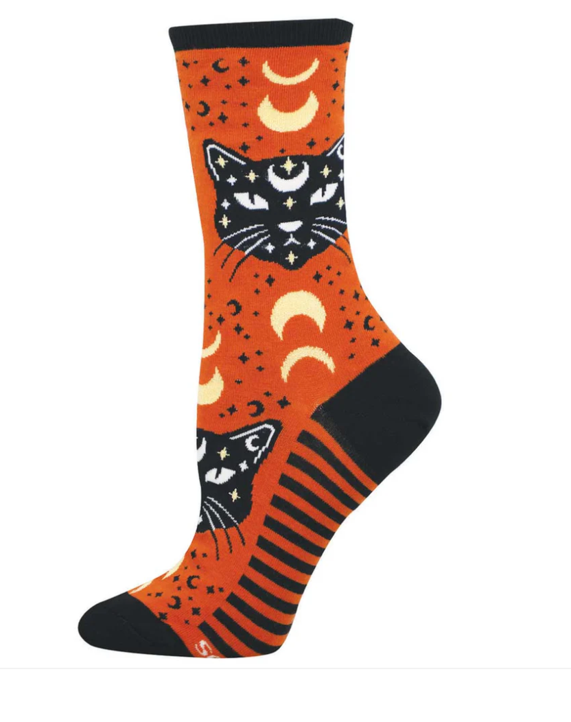 Socksmith halloween/fall graphic crew, women's sizing