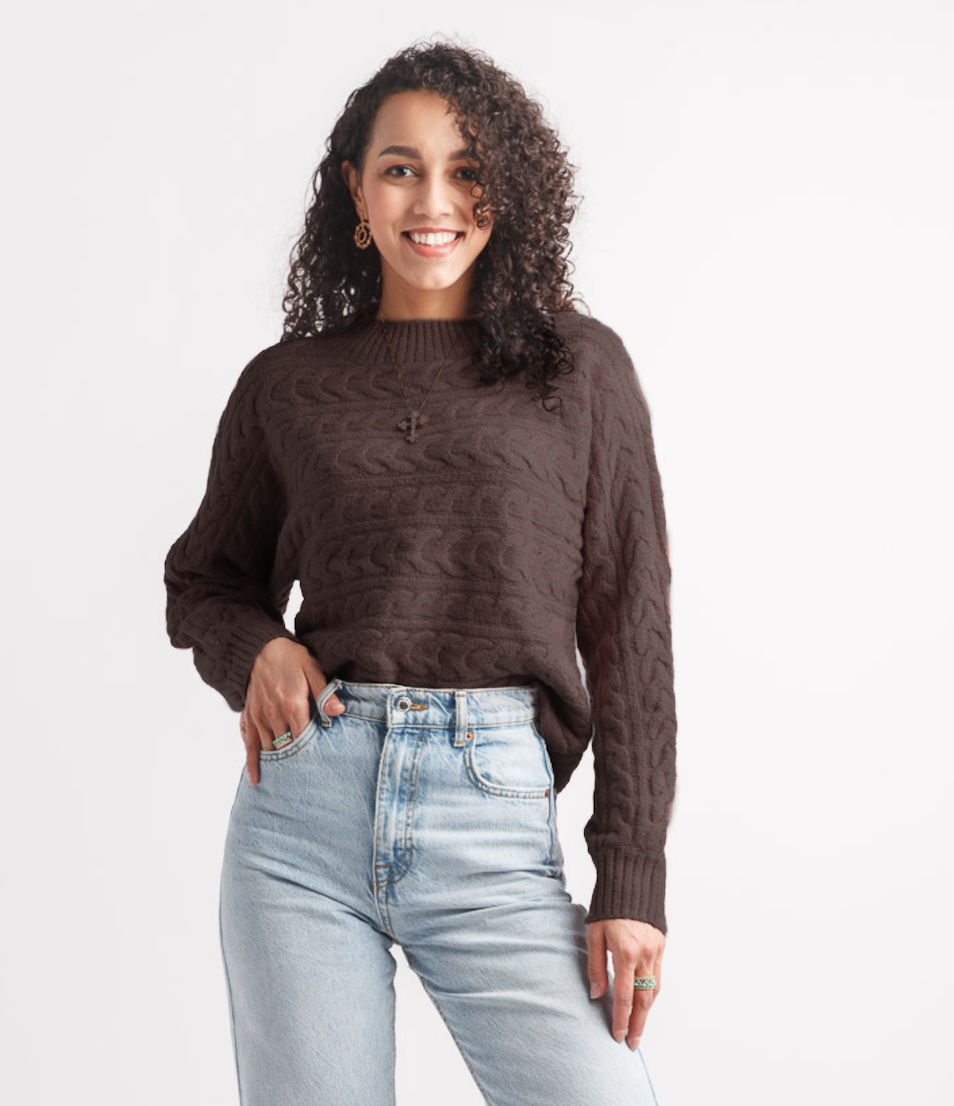 Papillon sweater ST17232, cable knit pullover