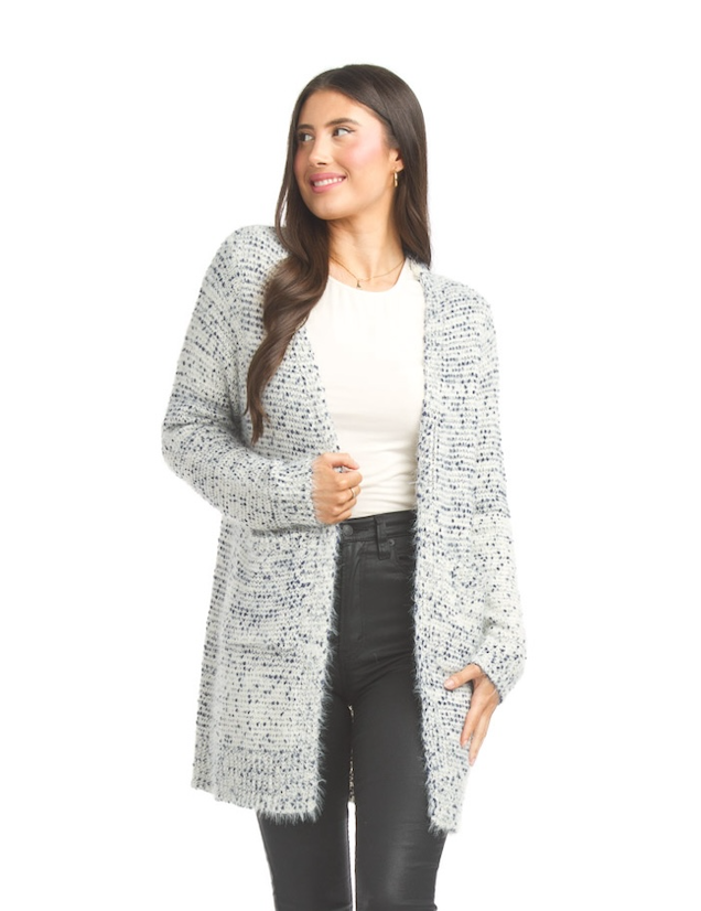 Papillon sweater ST17281, popcorn knit cardigan