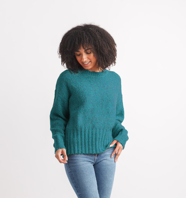 Papillon sweater ST19215, marl knit pullover (2 colors)