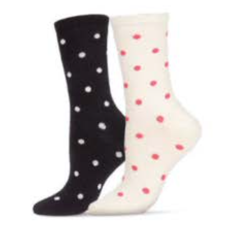 MeMoi socks MCL06442, pretty polka dots cashmere-blend crew