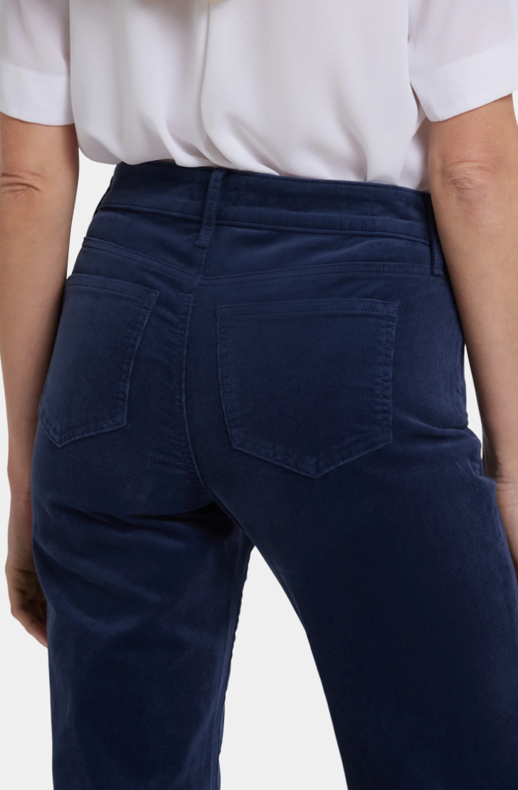 NYDJ Marilyn straight corduroys, mid-rise, zip