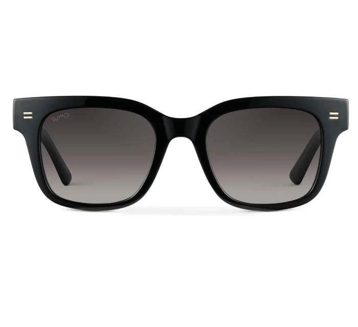 WMP Nash polarized sunglasses, black frames with grey gradient lenses
