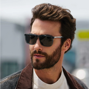 WMP Jacob polarized sunglasses, stone blue/triple black lens