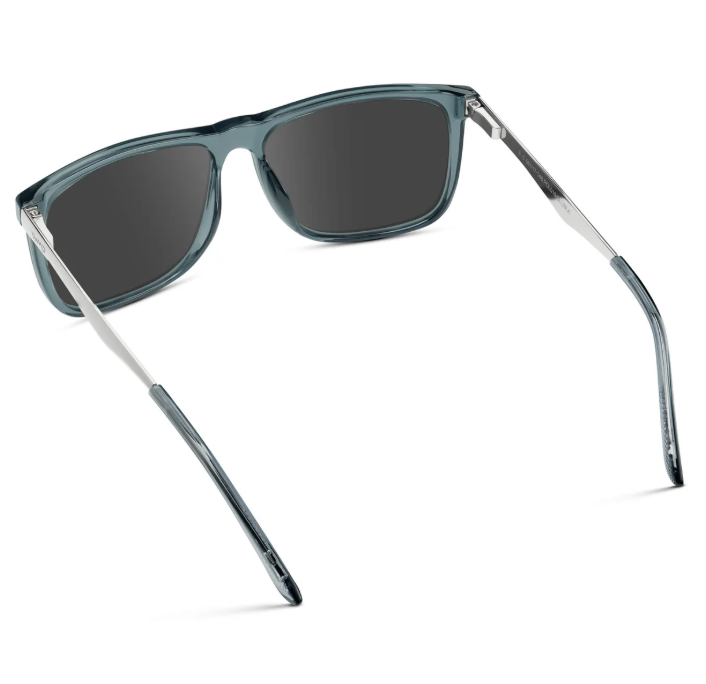 WMP Jacob polarized sunglasses, stone blue/triple black lens