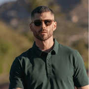 WMP Birdie polarized sunglasses, iris yellow with black lens