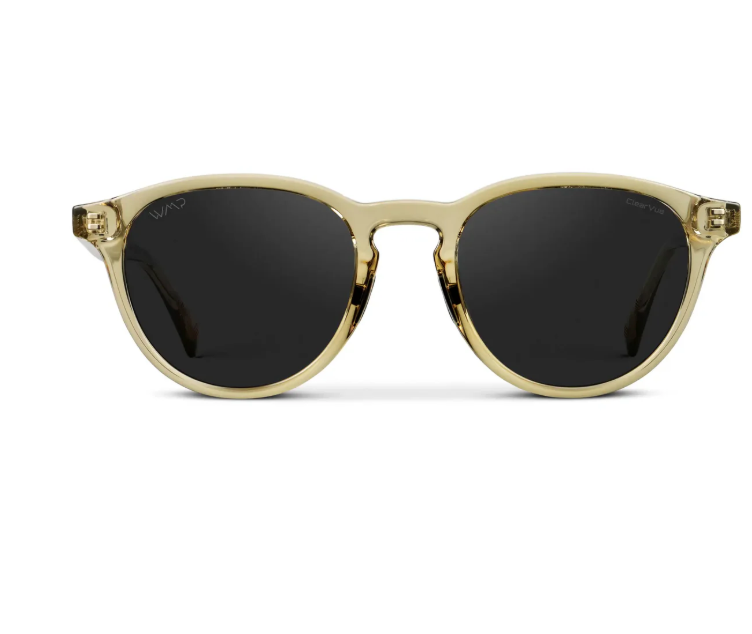 WMP Birdie polarized sunglasses, iris yellow with black lens