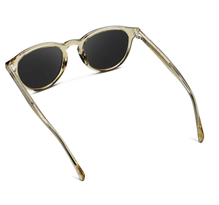 WMP Birdie polarized sunglasses, iris yellow with black lens