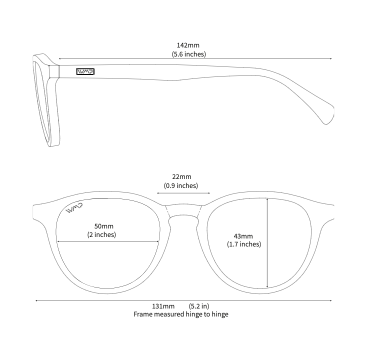 WMP Birdie polarized sunglasses, iris yellow with black lens