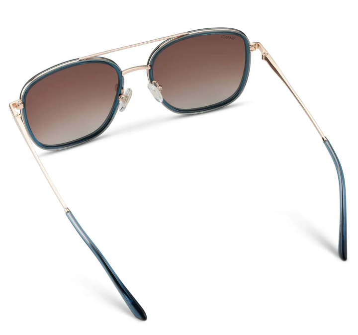 WMP Gia polarized sunglasses, crystal cobalt with gradient brown lenses