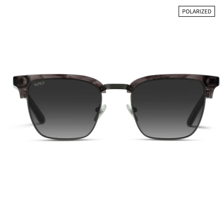 WMP Jaxon polarized sunglasses, agate grey tortoise frames with gradient black lenses