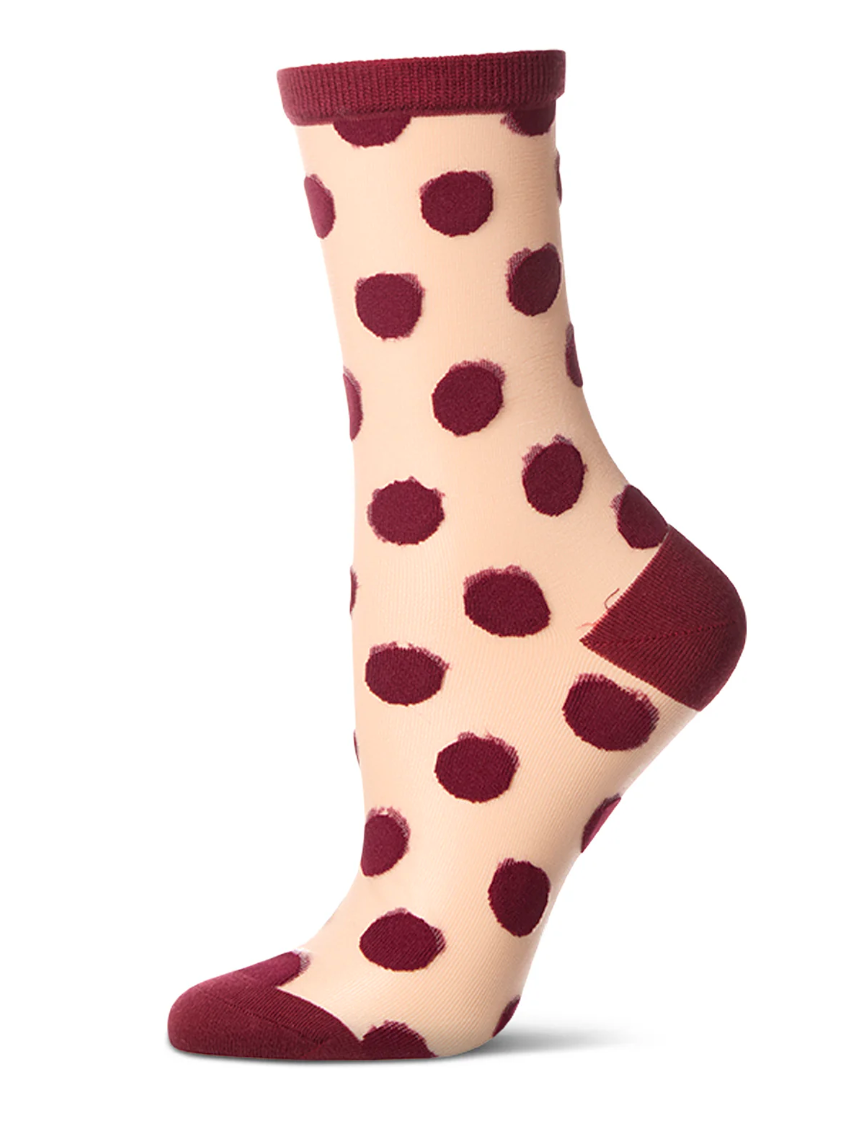 MeMoi socks MCF07893, sheer crew (4 colors/styles)