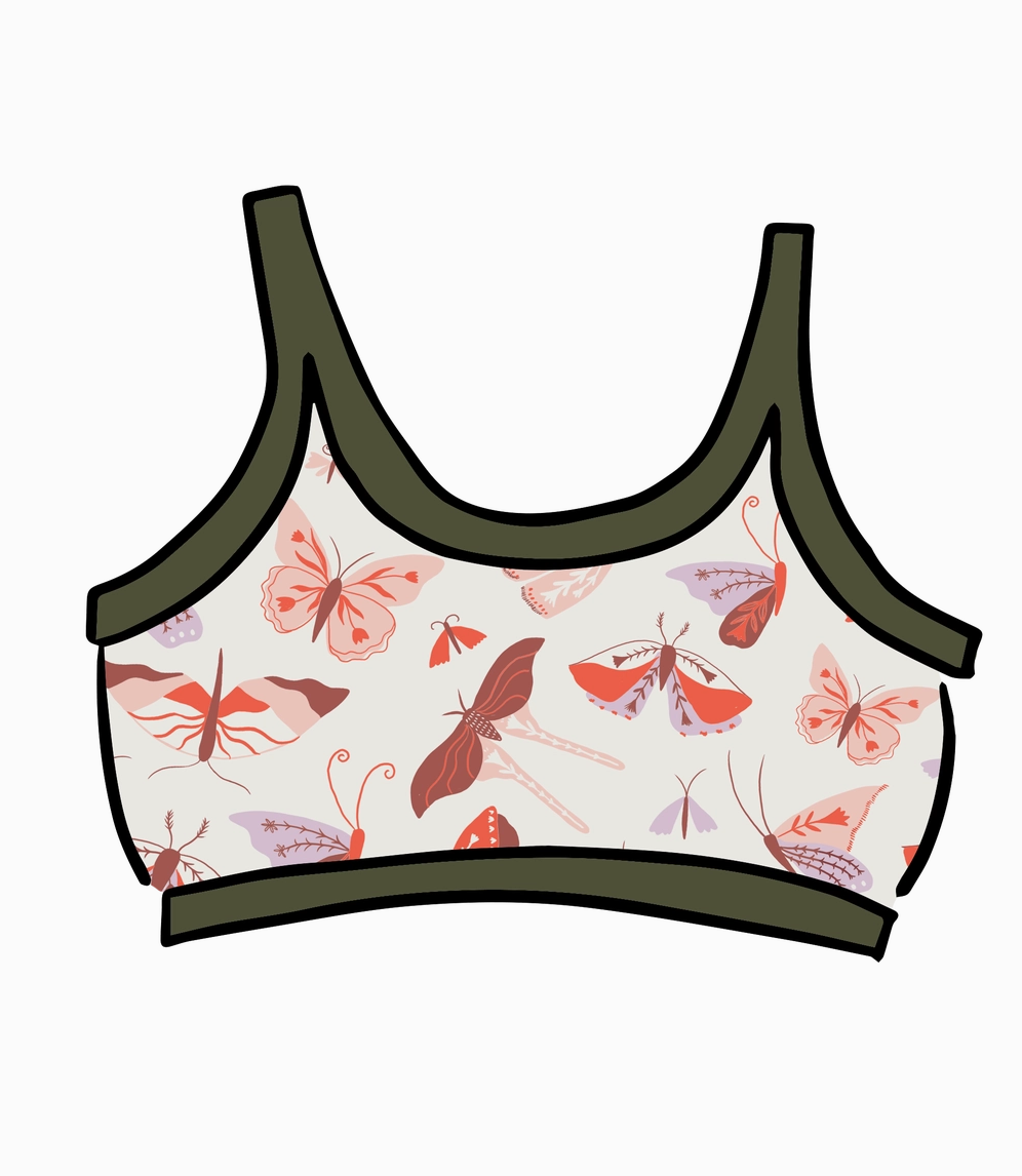 Bralette Thunderpants, estampado de margaritas