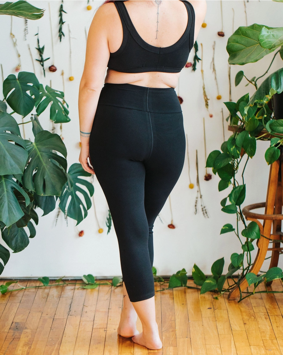 Thunderpants leggings, high rise 3/4 length black