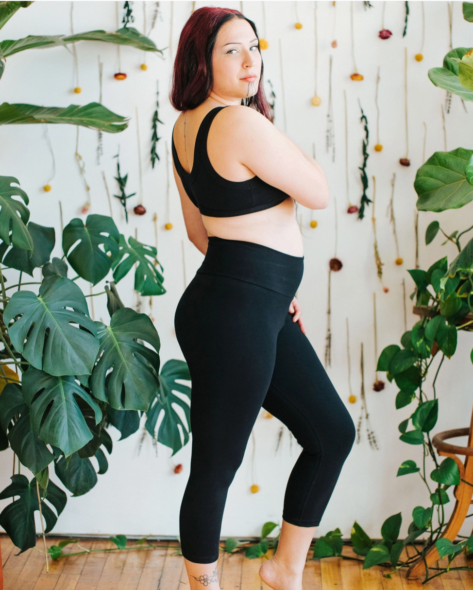 Thunderpants leggings, high rise 3/4 length black