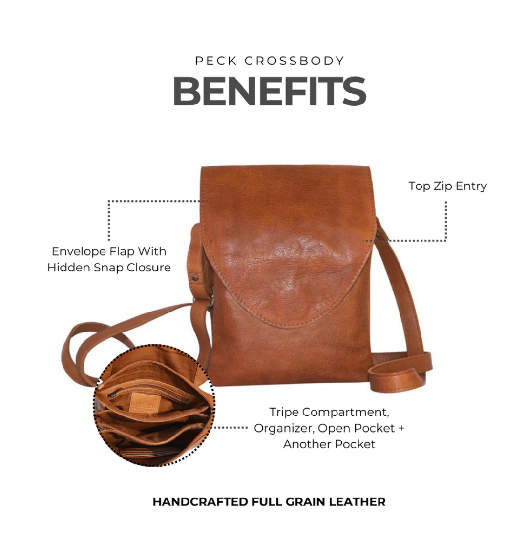 Latico leather purse, Peck crossbody (2 colors)