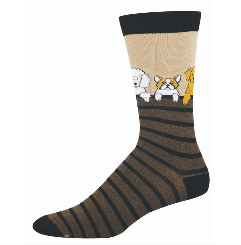 Socksmith bamboo graphic crew, MEN's sizing (15+ patterns)