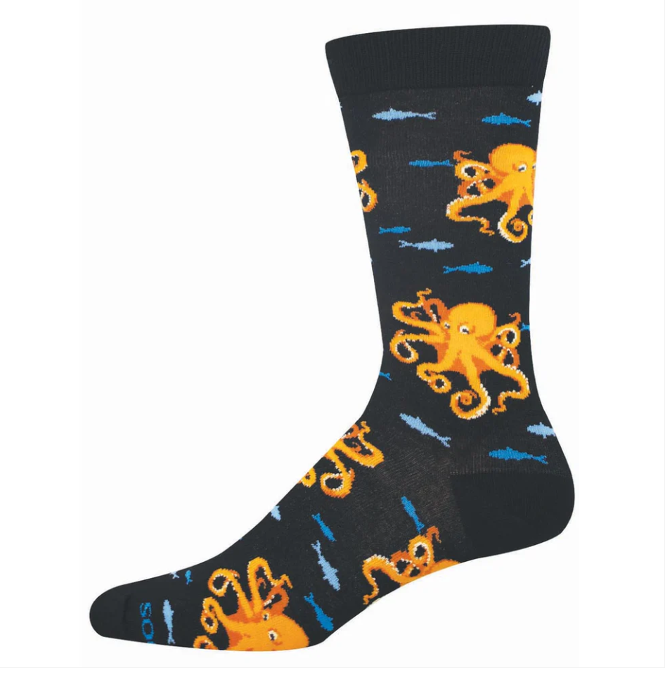 Socksmith bamboo graphic crew, MEN's sizing (15+ patterns)