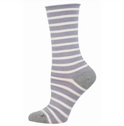 Socksmith bamboo crew, sailor stripe women's sizing (12 colors)