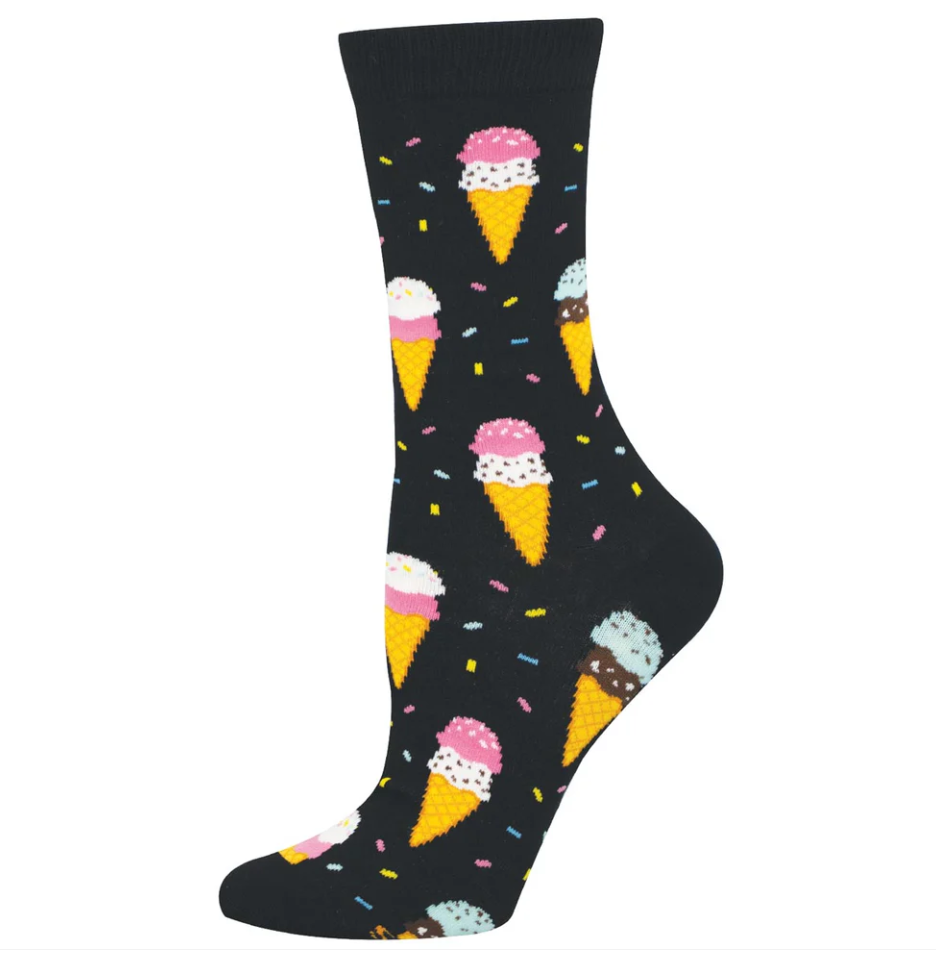 Socksmith bamboo graphic crew, women's sizing (25+ patterns)