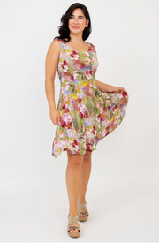 Blue Sky Sara dress, bamboo-linen Princeton print