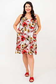 Blue Sky Felicia dress, bamboo-linen Floral Youth print
