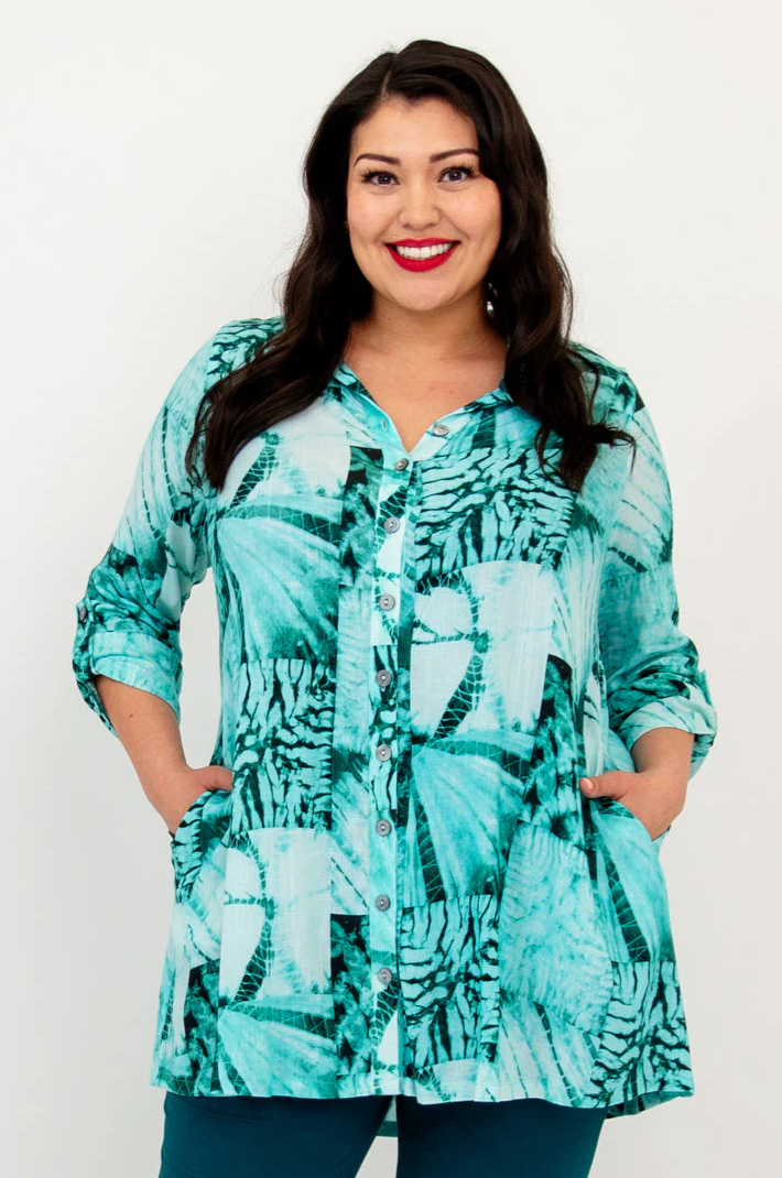 Túnica Blue Sky Celine, lino de bambú