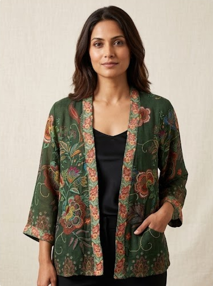 All About Her jacket 6121, embroidered