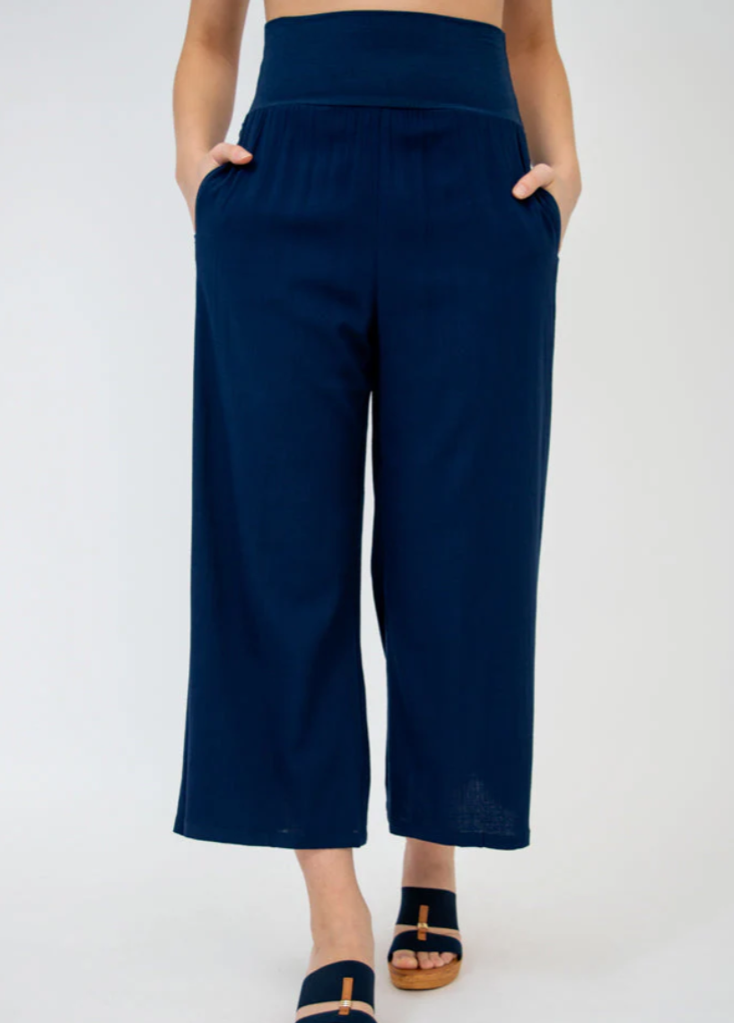 Blue Sky Landon pant, bamboo-linen crop