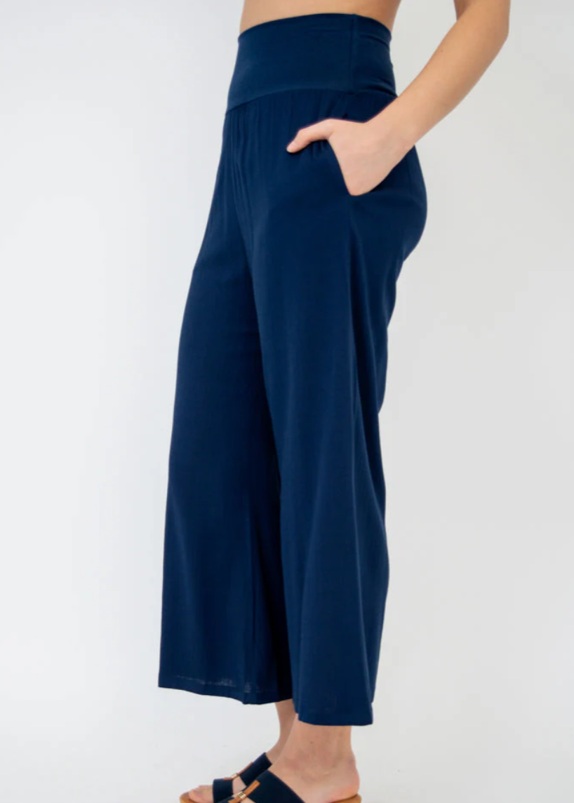 Blue Sky Landon pant, bamboo-linen crop