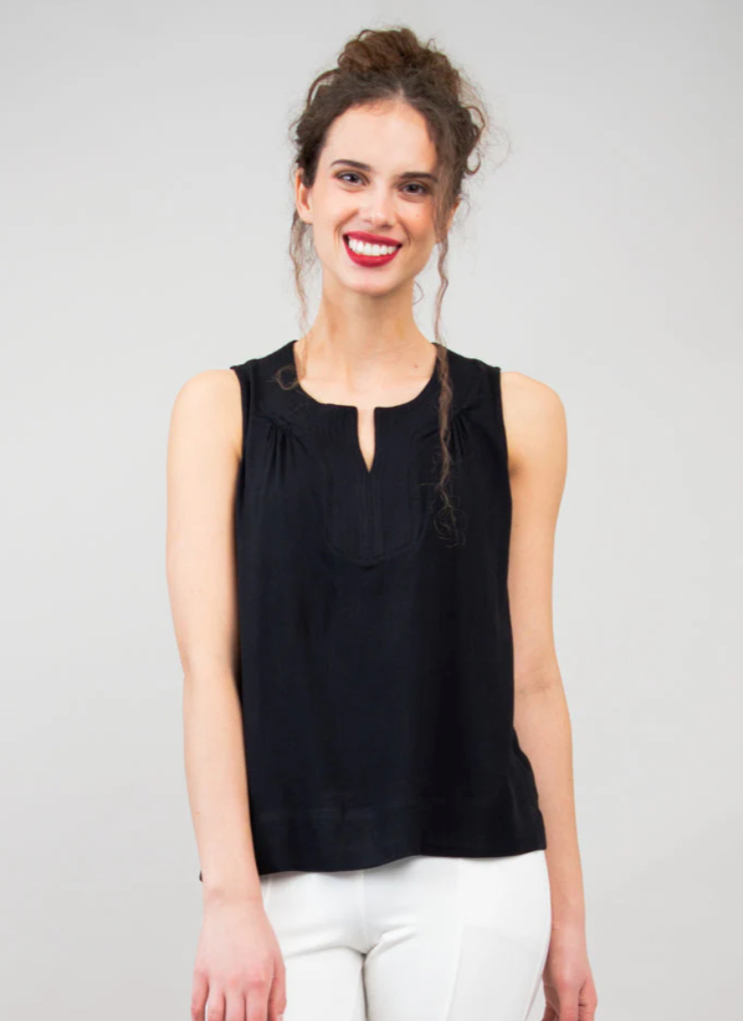Blue Sky Scarlette tank, bamboo linen (2 colors)