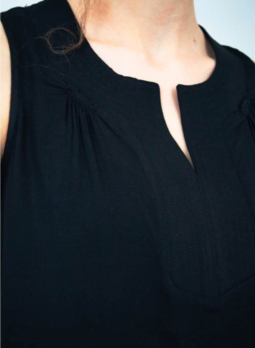 Blue Sky Scarlette tank, bamboo linen (2 colors)