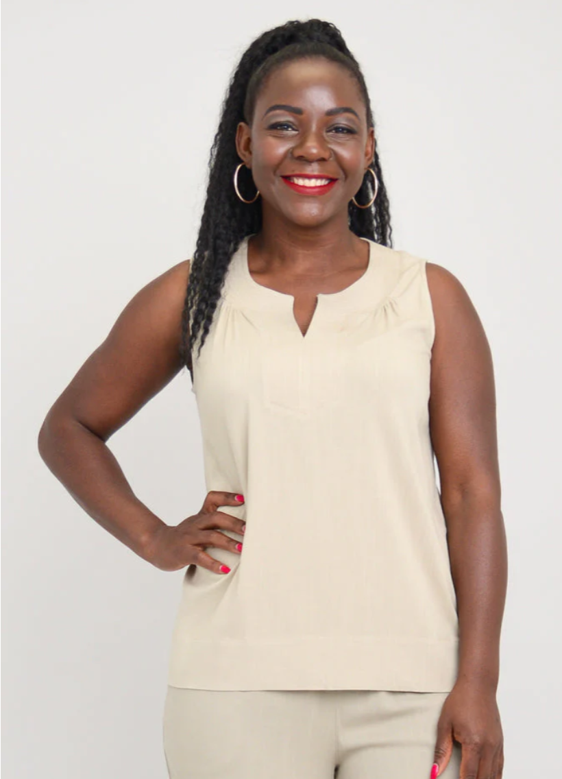 Blue Sky Scarlette tank, bamboo linen (2 colors)