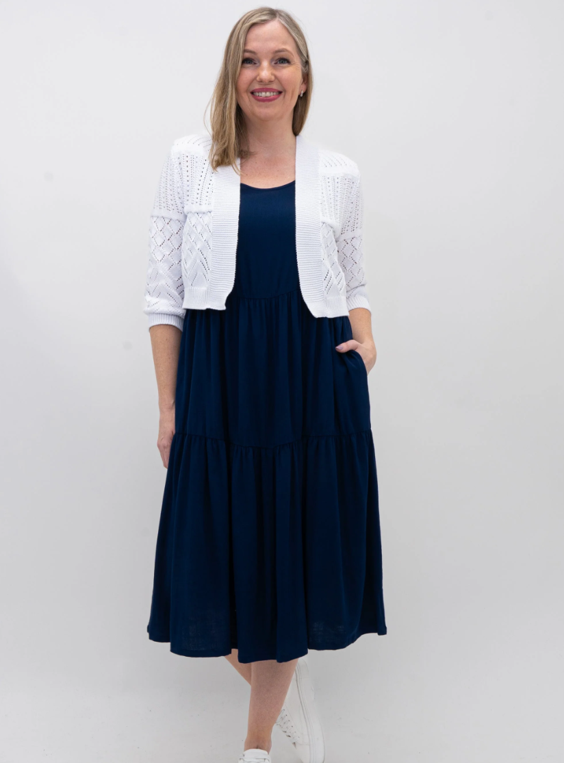 Cárdigan Blue Sky, bolero largo de malla (6 colores)