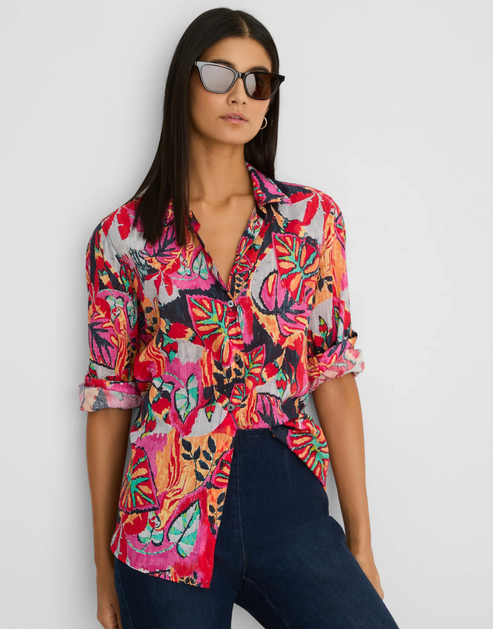 Cárdigan Nic + Zoe, liso en 4 direcciones