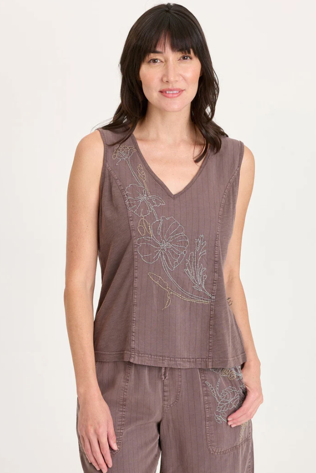 XCVI shirt 14907, Siska embroidered tank