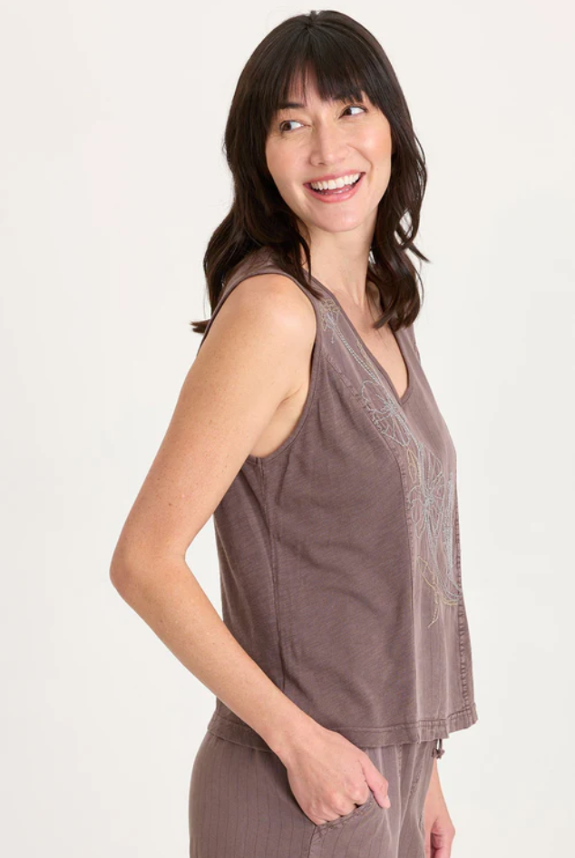 XCVI shirt 14907, Siska embroidered tank