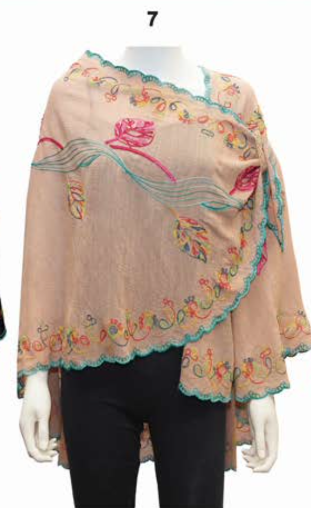 Rapti circle shawl 325, embroidered cotton