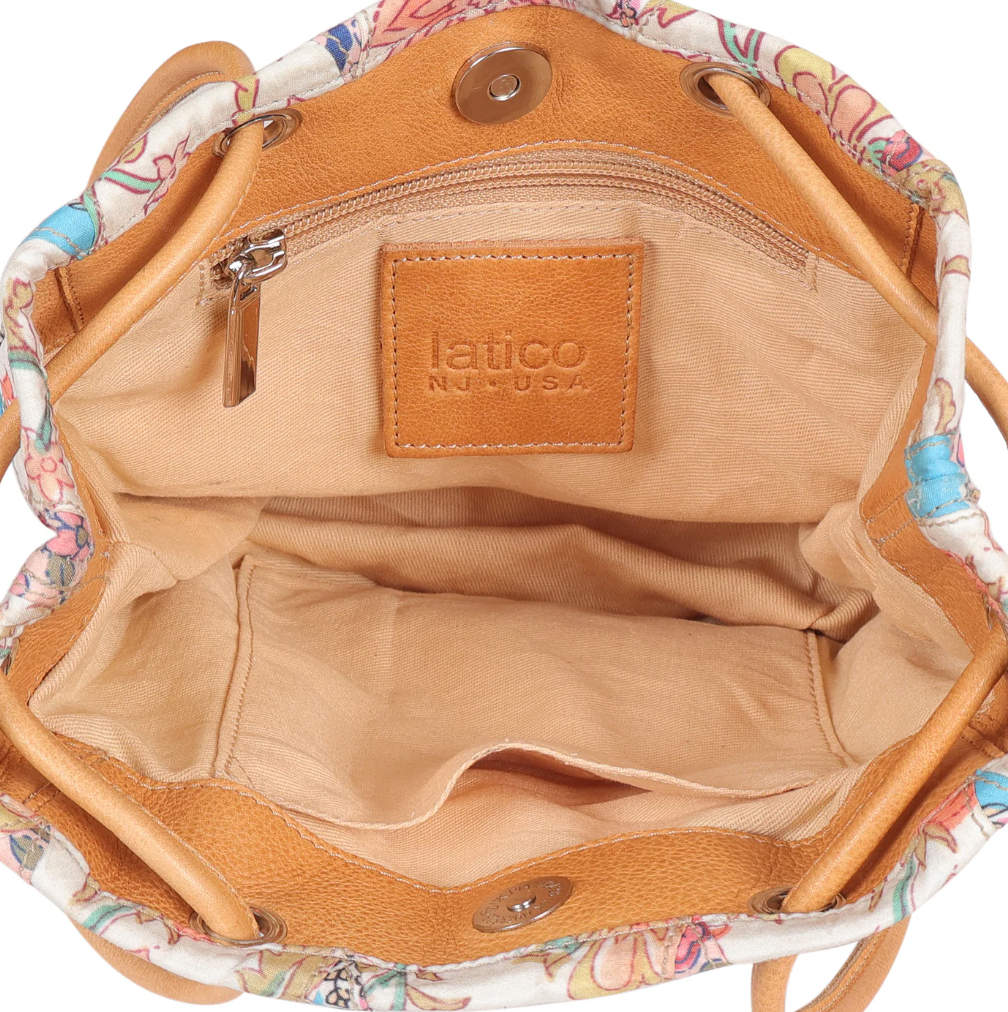 Latico purse, Cassidy crossbody fabric with leather trim
