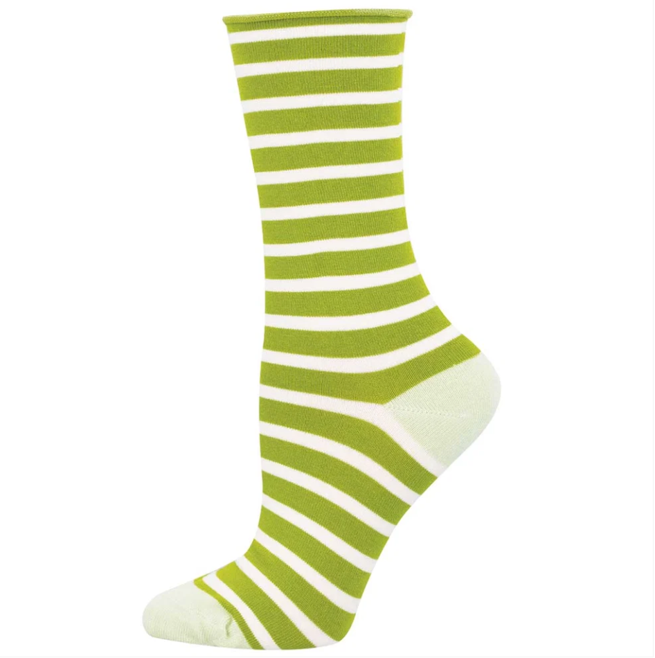 Socksmith bamboo crew, sailor stripe women's sizing (15+ colors)