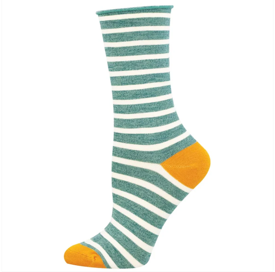 Socksmith bamboo crew, sailor stripe women's sizing (15+ colors)