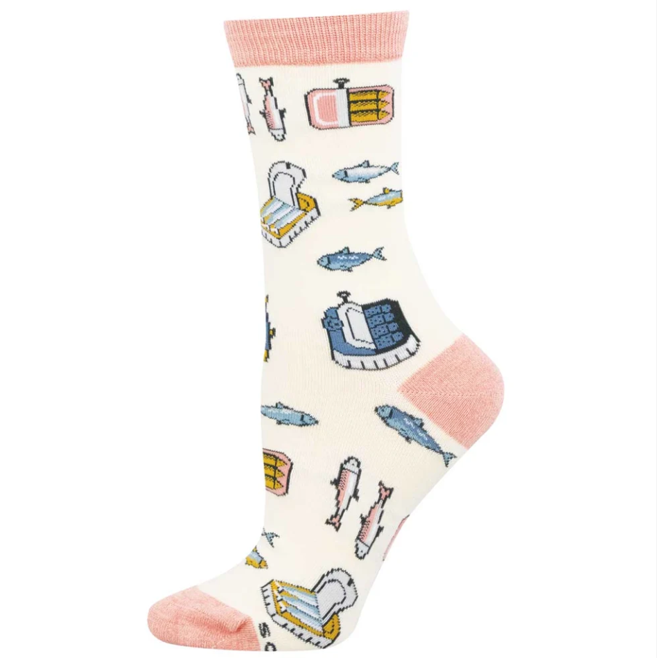 Socksmith bamboo graphic crew, women's sizing (40+ patterns)