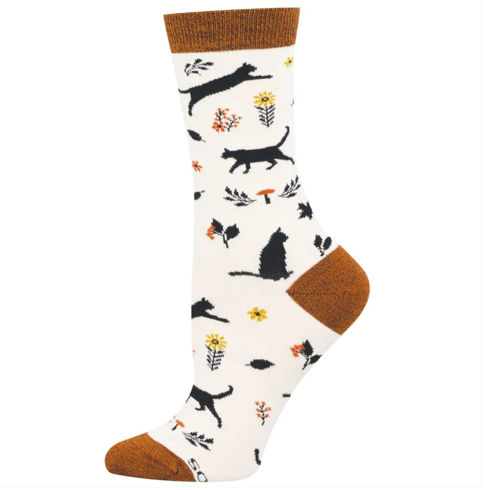 Socksmith bamboo graphic crew, women's sizing (40+ patterns)