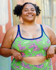Thunderpants Longline bra, Electric Tiger print