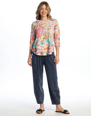 Jess & Jane pant M100, cotton mineral wash lantern (4 colors)