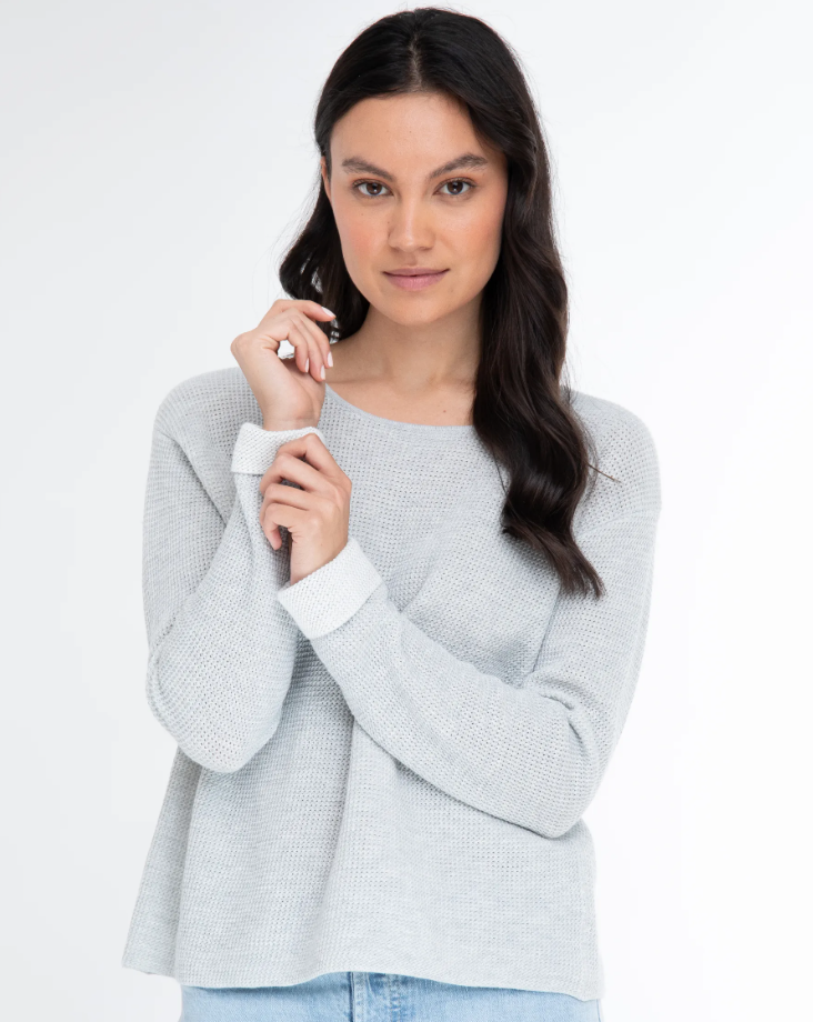 Alashan sweater LC2009, Plaited Reversible cotton cashmere